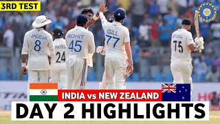 India vs New Zealand 3rd Test Day 2 Highlights 2024  IND vs NZ 3rd Test Day 2 Highlights 2024 [upl. by Shanleigh847]