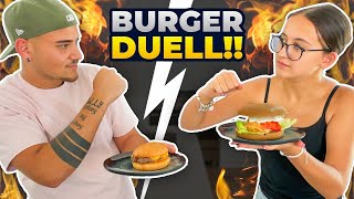 WER MACHT DEN BESSEREN BURGER🍔SCHWESTER vs BRUDER DUELL [upl. by Etteniotnna178]