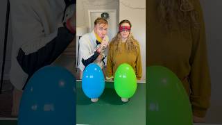 GIANT Surprise Eggs Challenge Blindfolded gross banana or giving 200 [upl. by Ramiah]