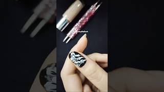 ⚫⚪ easy nail art💅☺ nailart nails beauty [upl. by Akinorev]