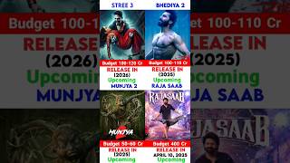 Stree3 vs Bhediya2 vs Munjya2 vs Rajasaab  upcomingmovies shorts filmystar [upl. by Htebizile]