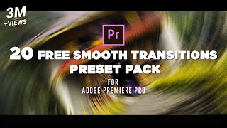 20 FREE Smooth Transitions Premiere Pro  Free Transitions Premiere Pro Sam Kolder Style Presets [upl. by Hnahym14]