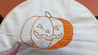 Bayeux Stitch JackoLantern [upl. by Jack]