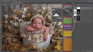 How to edit a newborn into a digital background in Photoshop [upl. by Fried]