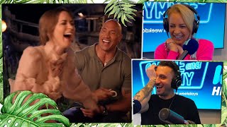 Dwayne The Rock Johnson Makes Emily Blunt Walk Off Set  Carrie amp Tommy [upl. by Asylla]