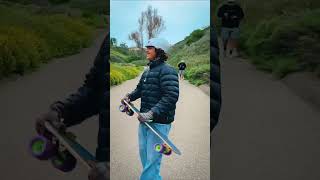 PRO SKATER VS ME WITH BRAKE  Downhill Race [upl. by Eisak108]