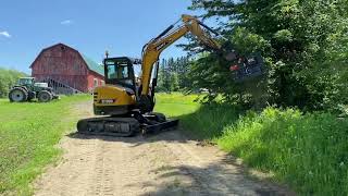 VM25SK Excavator Mulcher amp SANY SY50U Demo [upl. by Ailemac]