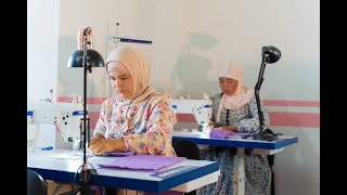 Women development center  sewing workshop in Burgondu Batken province [upl. by Ahsyen]