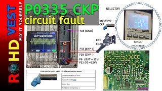 P0335 Crankshaft position sensor circuit fault rpm gauge not working Ford Fiesta 13 [upl. by Akirdna]