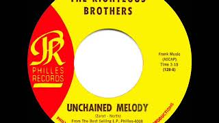 1965 HITS ARCHIVE Unchained Melody  Righteous Brothers mono 45 [upl. by Knowle]