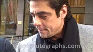 Benicio Del Toro  Signing Autographs at quotThe Howard Stern Showquot in NYC [upl. by Solotsopa]