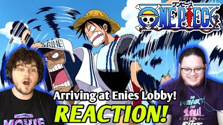 Arriving at Enies Lobby One Piece REACTION Episodes 263 264 amp 265 [upl. by Najtsirk76]