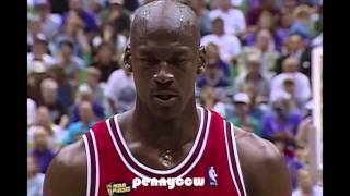 Michael Jordan last 3 minutes in his FINAL BULLS GAME vs Jazz 1998 [upl. by Aynam]