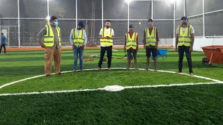 মাজারি একটা খেলার মাঠ তৈরি করতে কত টাকা খরচ হয় football sports tarf installation cost Bangladesh [upl. by Gazzo]