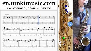 How to Play Saxophone Tenor Star Wars  Imperial March Tabs Part2 umi352 [upl. by Aicnelev332]