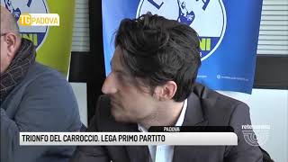 TG PADOVA 05032018  TRIONFO DEL CARROCCIO LEGA PRIMO PARTITO [upl. by Cutcliffe]