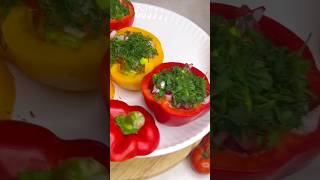 Dolma with bell pepper shorts food cooking dolmakalem dolma bellpeppers [upl. by Brook230]