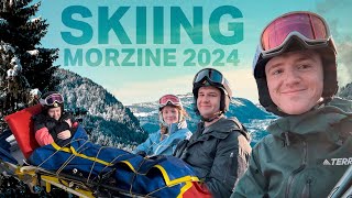 Skiing in Morzine 2024 ⛷️ [upl. by Ahtoelc18]