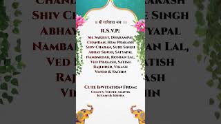 Wedding Invitation Card Virender Weds Seema15th nov202417th nov2024new update weddingalbum [upl. by Maynord]