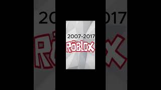 roblox the evolution of logos roblox logos [upl. by Yatnuhs]