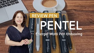 Pentel Energel Multi Pen Unboxing 2Samp3  All color [upl. by Atinuaj]