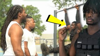 STRANGERS Attempt My Weighted Calisthenics Routine [upl. by Hallerson]