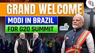 PM Modi arrives at G20 Summit 2024  Modi To Attend 19th G20 Summit In Brazil Italian [upl. by Lahtnero63]