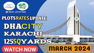 DHA CITY KARACHI125 SQ YARDS PLOTSRATES UPDATE 2024 [upl. by Genni]