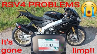 Aprilia RSV4 1100 Factory updates  urgent service alarm  limp modes [upl. by Wasserman]