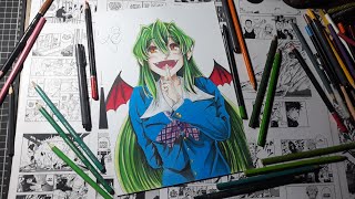 Drawing Youko Shiragami of Jitsu Wa Watashi Wa  Kaio Drawart [upl. by Horodko620]