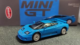 MINI GT 164 Bugatti EB110 GT Blu Bugatti MGT00644 [upl. by Lekar335]