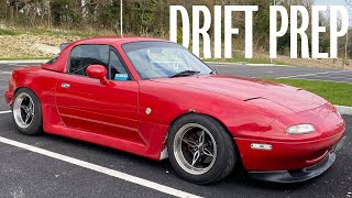 Mazda MX5 Drift Prep  Cut Knuckles  Welded Diff [upl. by Ulrica]