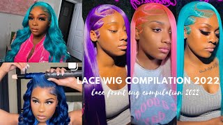 LACE FRONT WIG INSTALLATION COMPILATION 2022 💙💖🟪 [upl. by Dickinson]