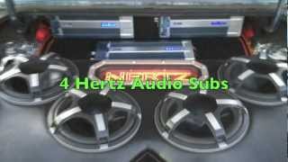 4 12 inch Hertz Audio Subwoofer Sound System Demo [upl. by Ydrah785]