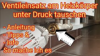 Heizungsventil unter Druck tauschen mit der Heimeier Schleuse  Vorbereitung Hydraulischer Abgleich [upl. by Etteoj]