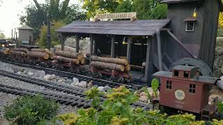 Staging log cars at the sawmill Narrow gauge Shay [upl. by Lareena11]