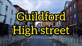 Guildford High Street  Dashcam City tour [upl. by Ettelegna]