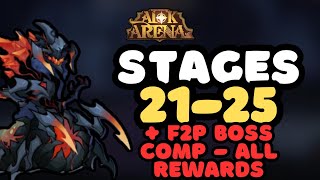 AFK ARENA  THE LOST SPIRE STAGES 2124  BOSS F2P TEAM [upl. by Davison]