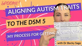 Aligning Autism Traits to the DSM 5  my process for getting a diagnosis [upl. by Ear]