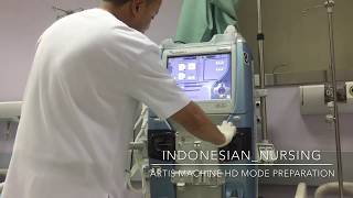 How to set up a dialysis machine HD Mode Artis machine Gambro Company [upl. by Noit763]