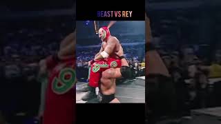 Brock Lesnar destroys Rey Mysterio 😎🔥shortswweBeast [upl. by Ahsilet]