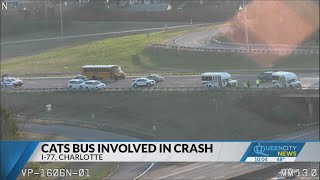 Driver rearended CATS Paratransit bus to cause closure of I85 North [upl. by Yerdua42]