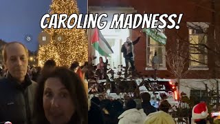 Our Christmas Caroling in New York City Was Interrupted by a Pro Palestinian Rally [upl. by Eseerahs]