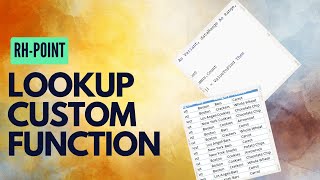 Custom Build LookUp Function [upl. by Elbag]