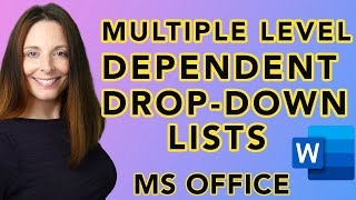 Create Multiple Level Dependent DropDown Lists in Word  Fillable Forms with 3 Cascading Levels [upl. by Gallager]