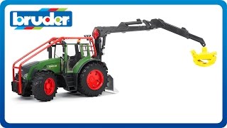 Bruder Toys Fendt 936 Vario Forestry Tractor 03042 [upl. by Norrab]