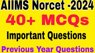 AIIMS Norcet Previous QuestionsNorcet MCQs 2024RRBRML Staff Nurse MCQs QUESTIONSAIIMS [upl. by August]