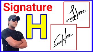 Signature style of H  Signature ideas for letter H  Signature style of my name H [upl. by Preston]