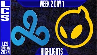 C9 vs DIG Highlights  LCS Spring 2024 Week 2 Day 1  Cloud9 vs Dignitas [upl. by Lokin924]