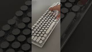 My first typewriter keyboard Pink Switches amp Punk Keycaps PERFECT type asmr typewriters [upl. by Molton]